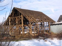 The Ripley Dutch Barn before restoration.